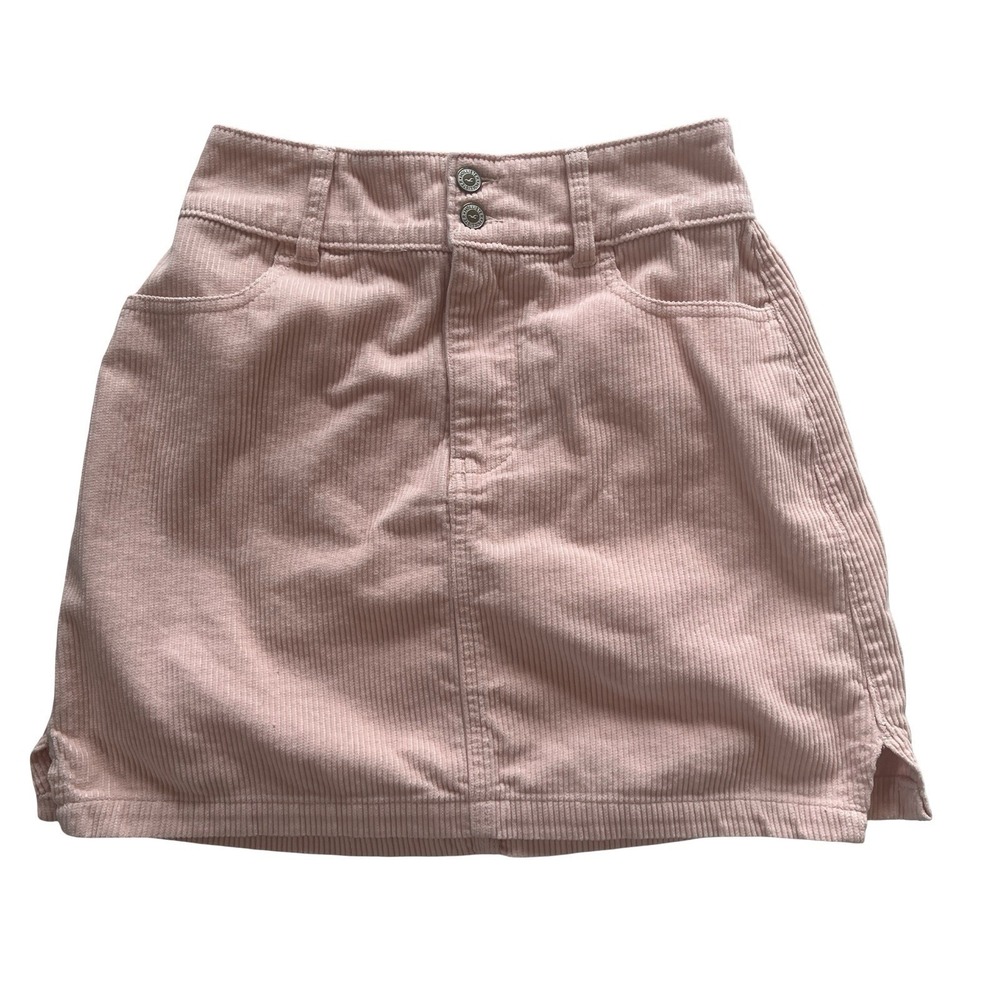Hollister Women's Size 1 Corduroy Skirt Pencil Mini Ultra High-Rise Light Pink